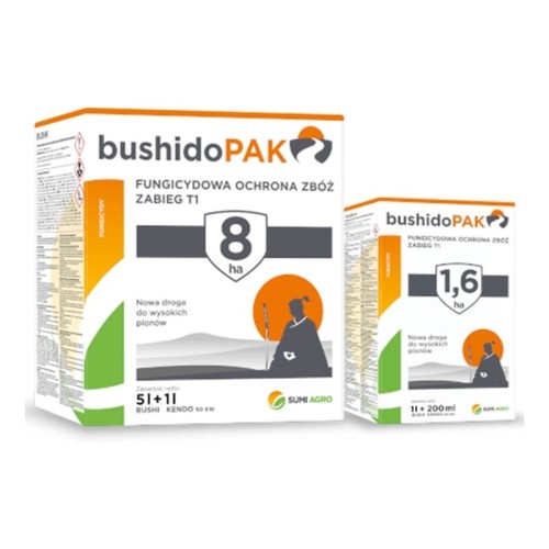 Bushido Pak 1,6 ha – Bushi 1L + Kendo 50 EW 0,2L, pakiet fungicydowy do zbóż
