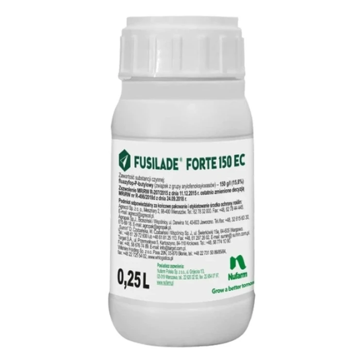 Fusilade Forte 150 EC 0,25 l – herbicyd Nufarm na chwasty jednoliścienne, butelka 250 ml