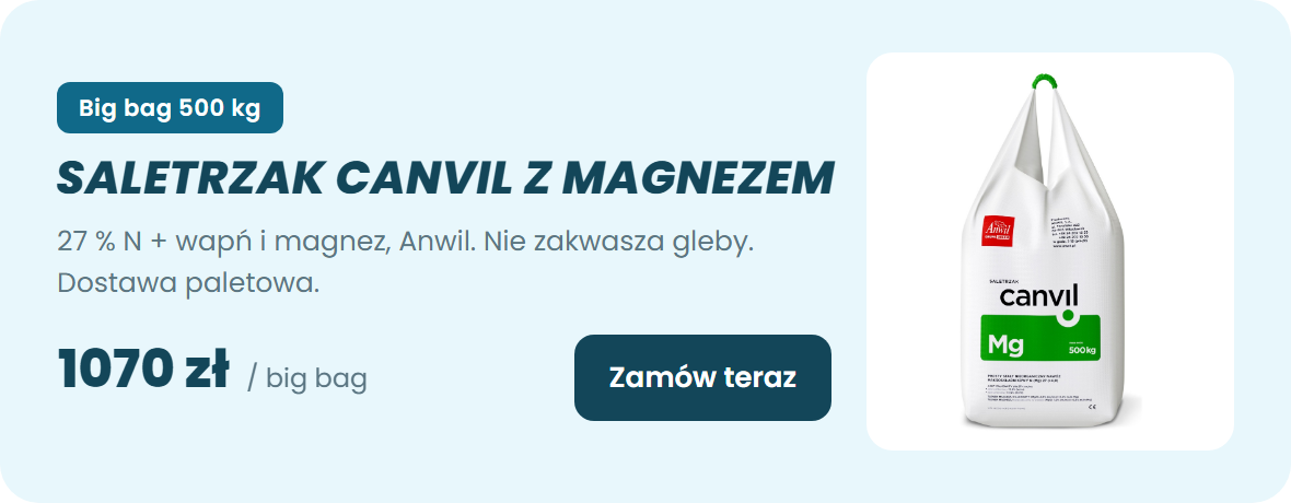 Saletrzak Canvil z magnezem 27 % N – big bag 500 kg – zamów teraz