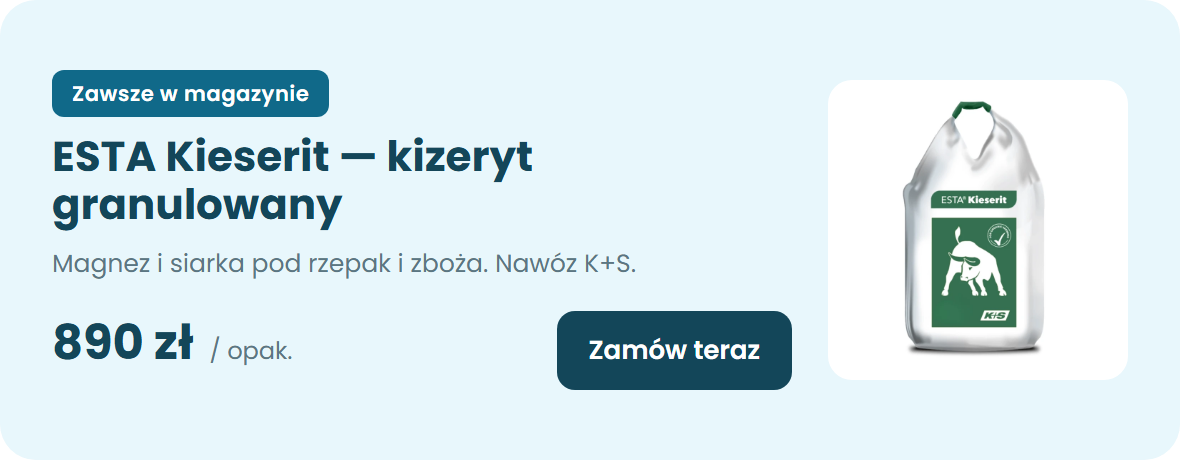 ESTA Kieserit – kizeryt granulowany K+S, 890 zł za opakowanie – zamów teraz