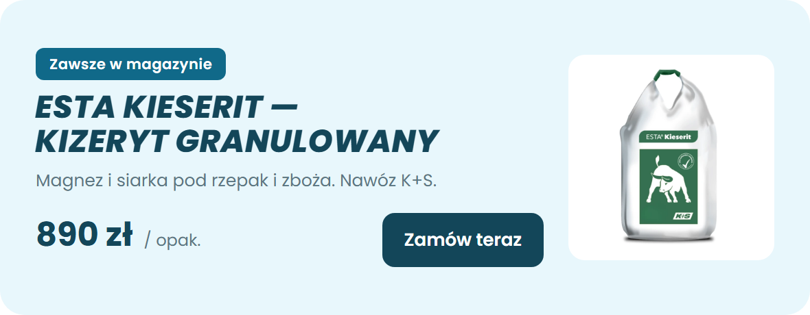 ESTA Kieserit – kizeryt granulowany K+S, magnez i siarka pod rzepak i zboża – zamów teraz